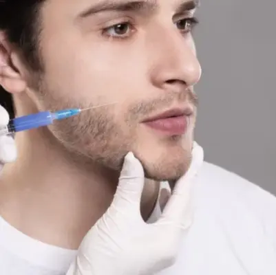 Best Mustache Hair Transplant Services in Coimbatore A man gets facial injections to target specific disorders and enhance the appearance of his skin