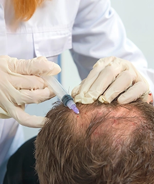 TriCell PRP therapy in Karur for reviving hair growth on the crown and top scalp with visible results.