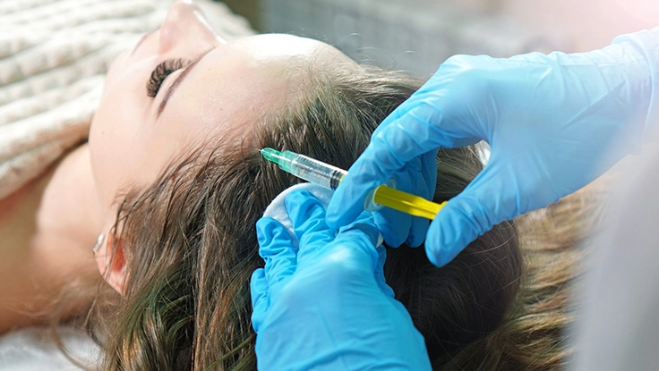 Non-surgical MESO hair regrowth therapy in KK Nagar, Madurai at Bonitaa. Book your scalp evaluation.