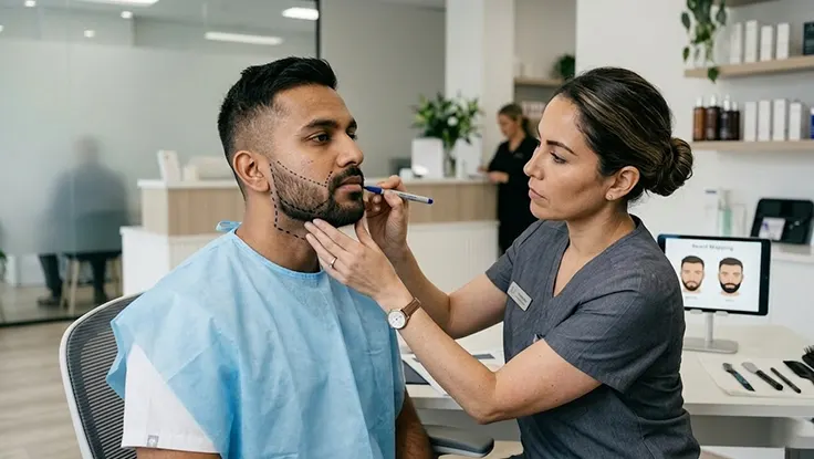 Beard and moustache treatment in Namakkal to improve facial hair growth and beard density