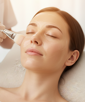 Soothing care applied after microdermabrasion facial to calm skin and restore hydration balance