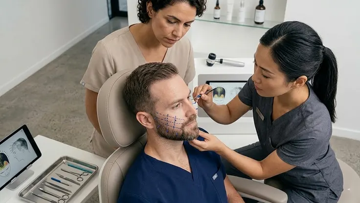 Natural beard transplant procedure for fuller and well-shaped facial hair growth