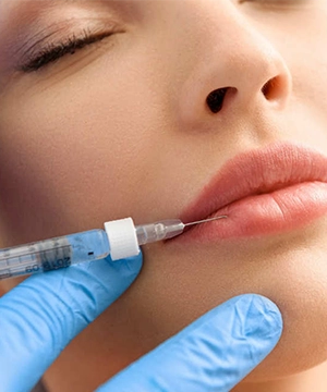 Lip flip and perioral Botox treatment to relax mouth muscles, refine lip shape, and soften fine lines