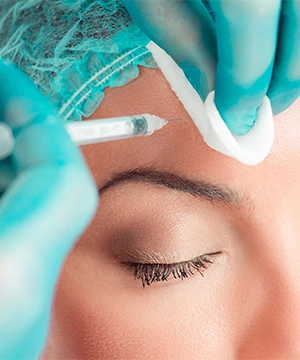 Botox treatment for forehead lines to relax muscles, smooth wrinkles, and prevent new creases