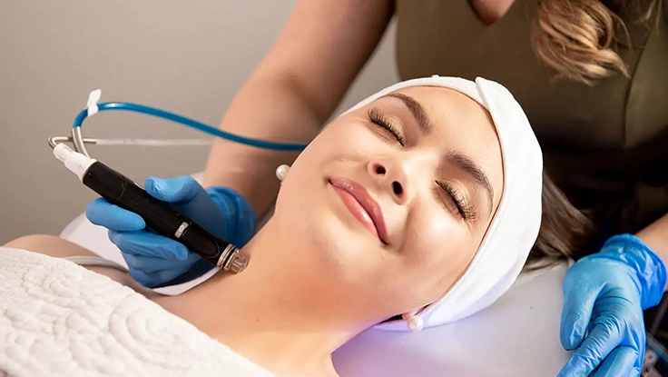 Expert dermatologist performs HydraFacial skin treatment in Sungam for clear, smooth, glowing skin.