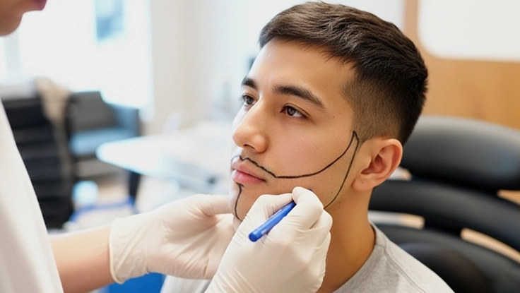 Beard and moustache hair transplant in Tharamani for patchy beard and improved facial hair density