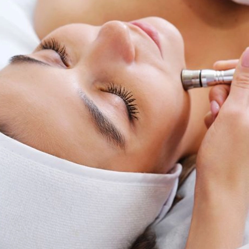 Microdermabrasion exfoliates dead skin, unclogs pores, improves tone for smooth healthy skin, Tharamani.